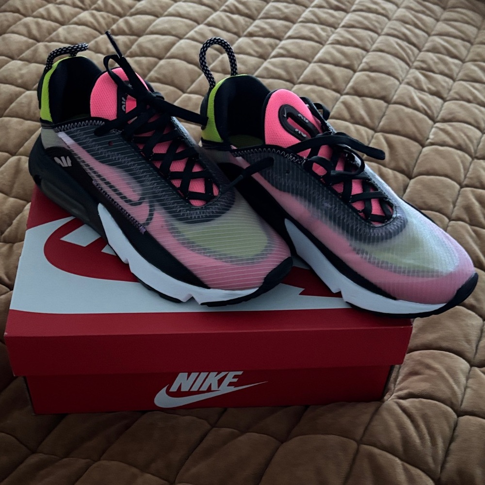 Nike Air Max Neon Pink and Black Shoes